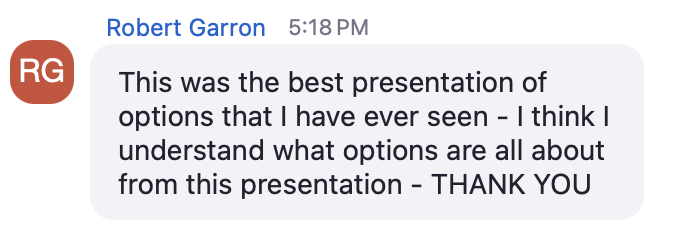 Robert Garron testimonial